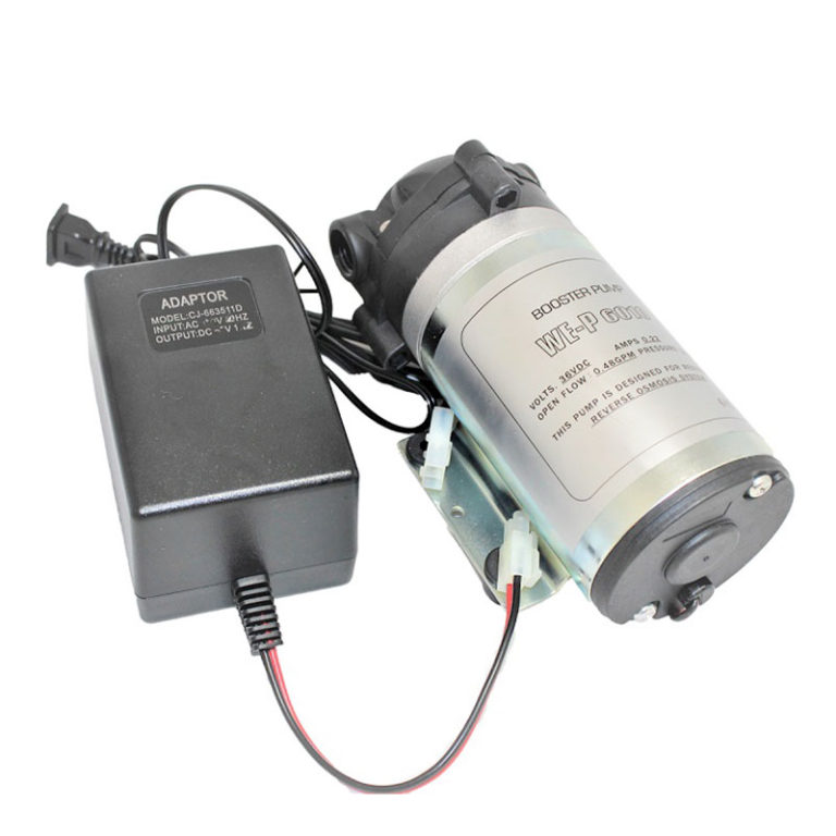 <p><strong>Item Part: PUMP</strong></p>
<ul>
<li>0.48 GPM open flow</li>
<li>36 VDC &ndash; 0.22 AMP</li>
<li>⅜&rdquo; connection</li>
<li>100 psi pressure</li>
<li>Transformer included: 110V or 220V</li>
</ul>